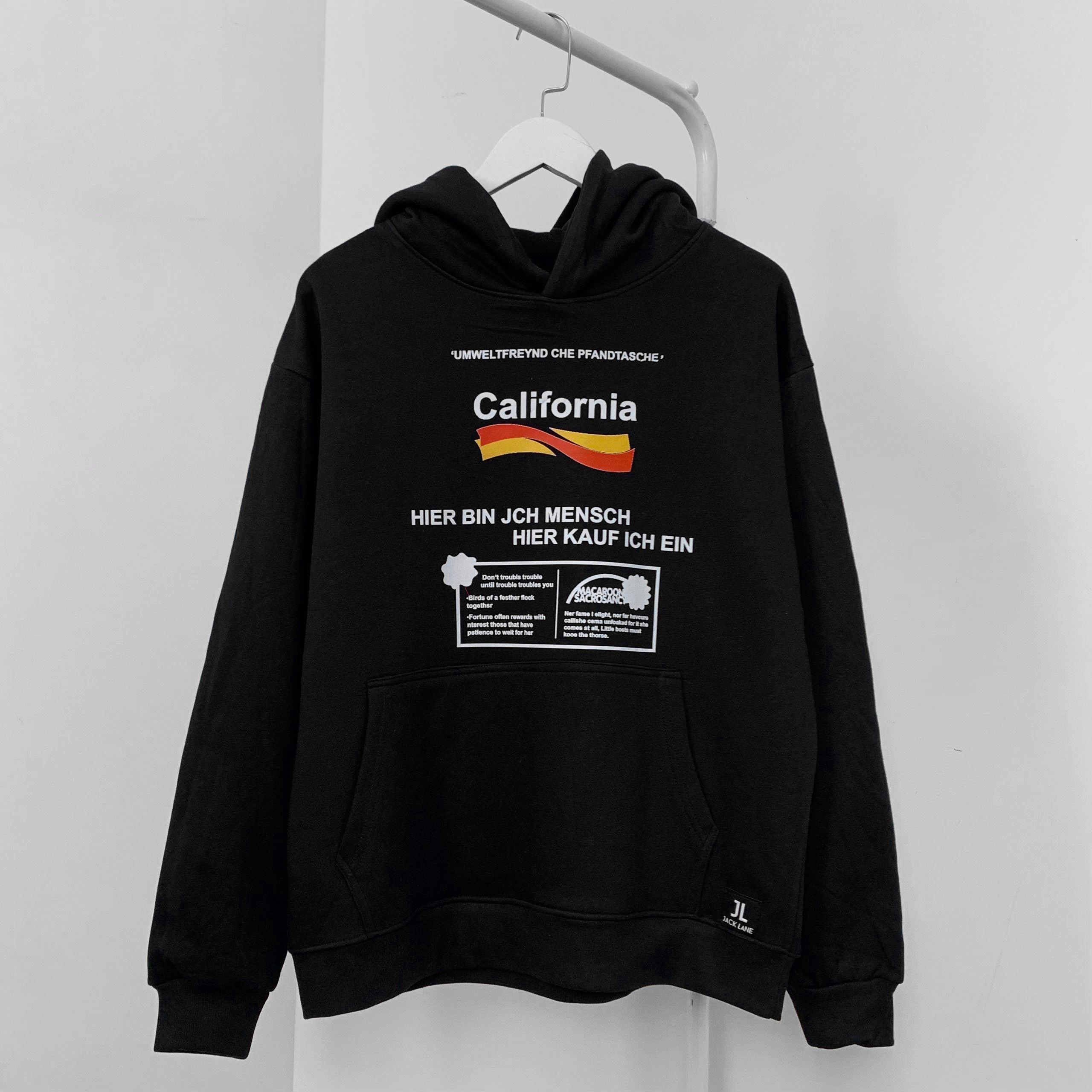 Áo Hoodie JL Oversize California - Đen - M