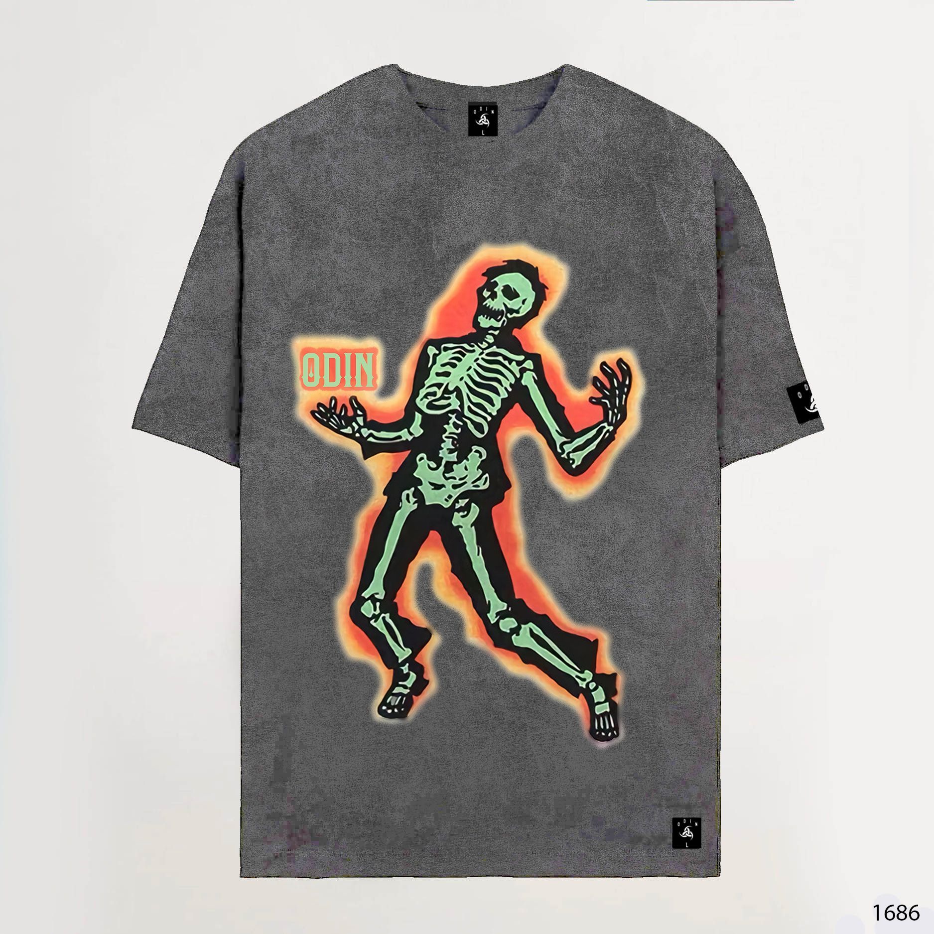 Áo Thun Skeleton - Xám - M