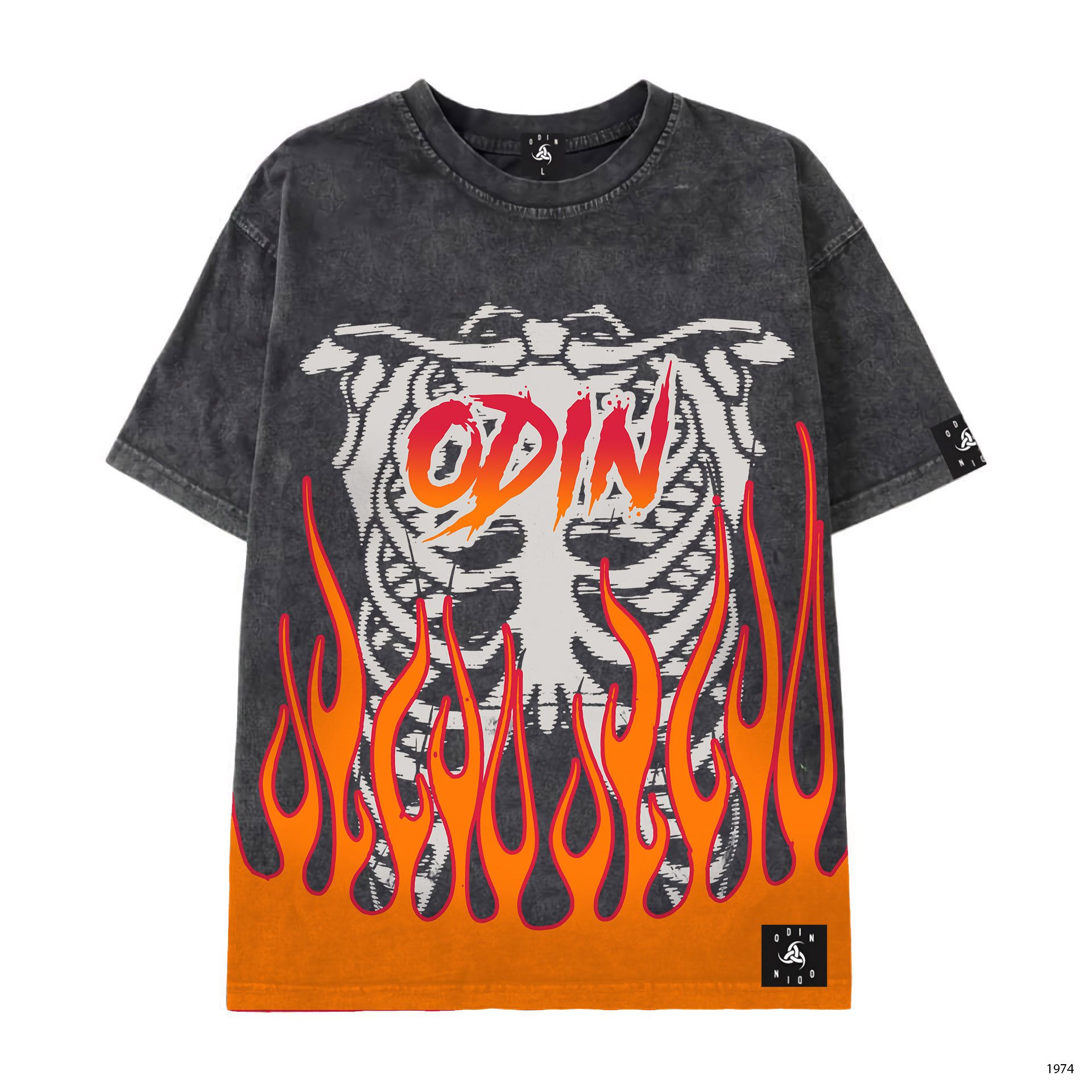 Áo Thun Fire Bone - Xám - XL