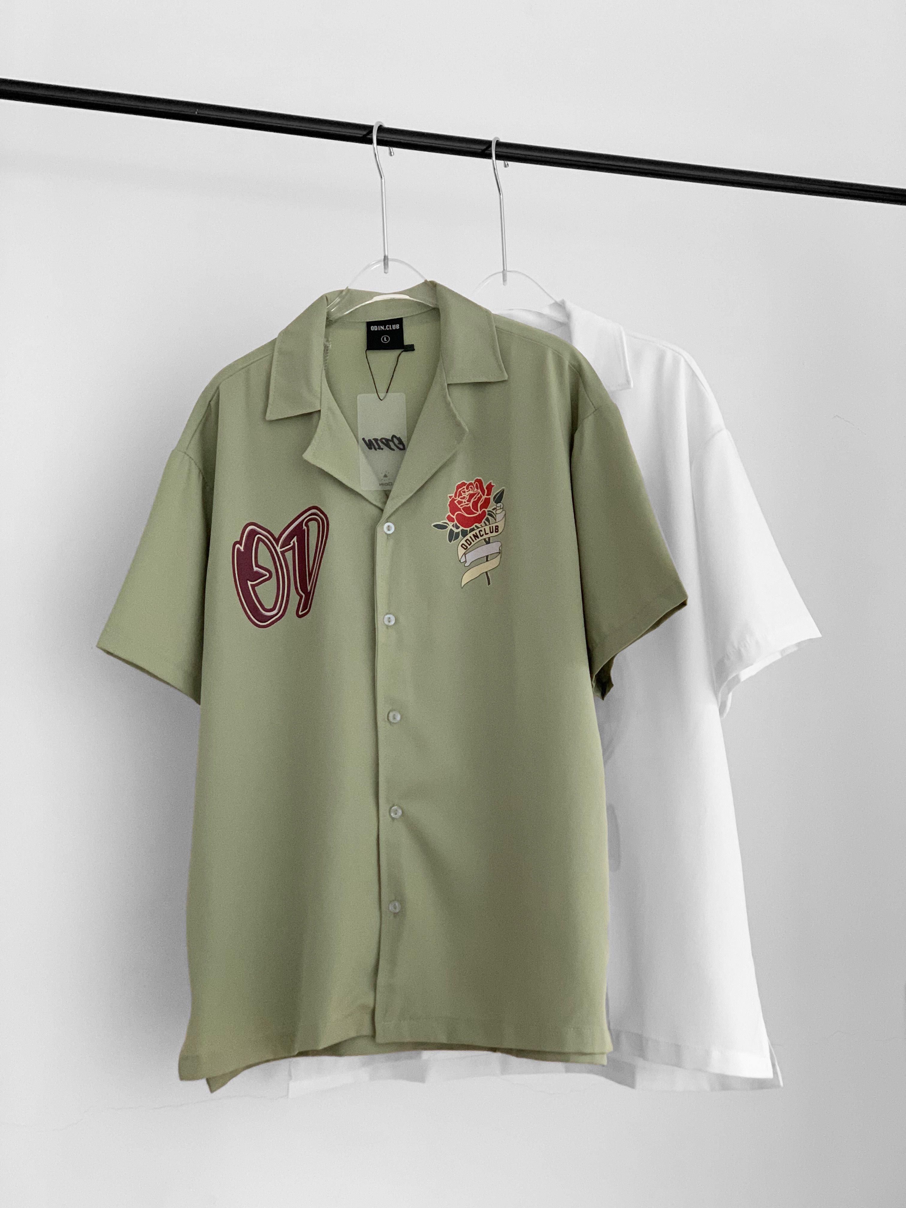 Áo Sơ Mi Cộc Tay ODIN CLUB Rose - Xanh - M