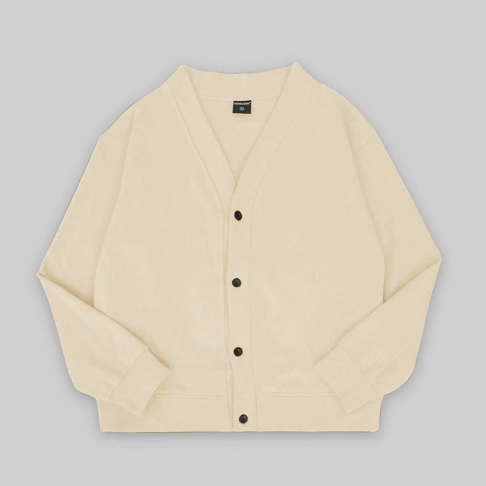 Áo Cardigan Nỉ Henry Odin Club - Be - L