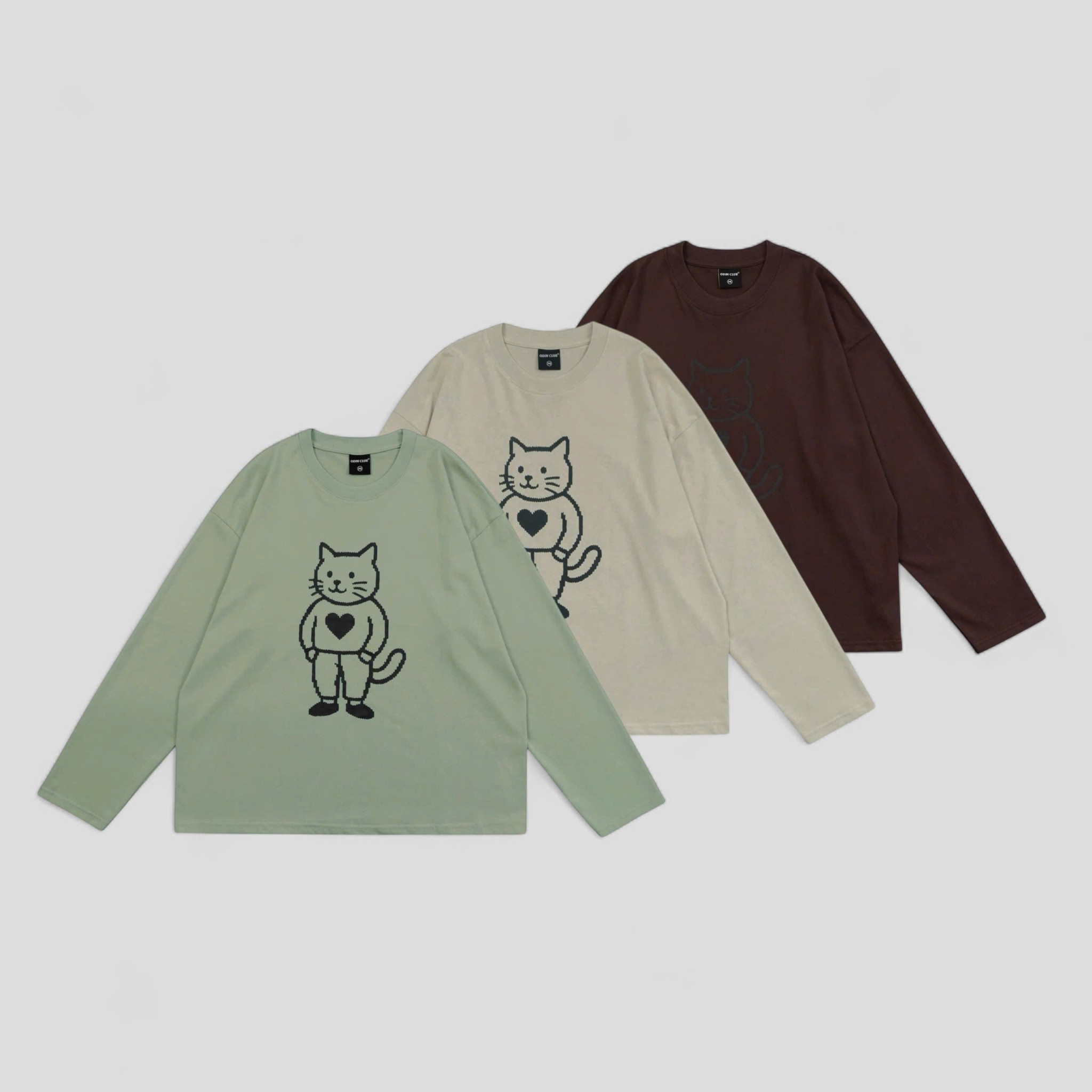 Áo thun dài tay longsleeves Cat in love Odin Club