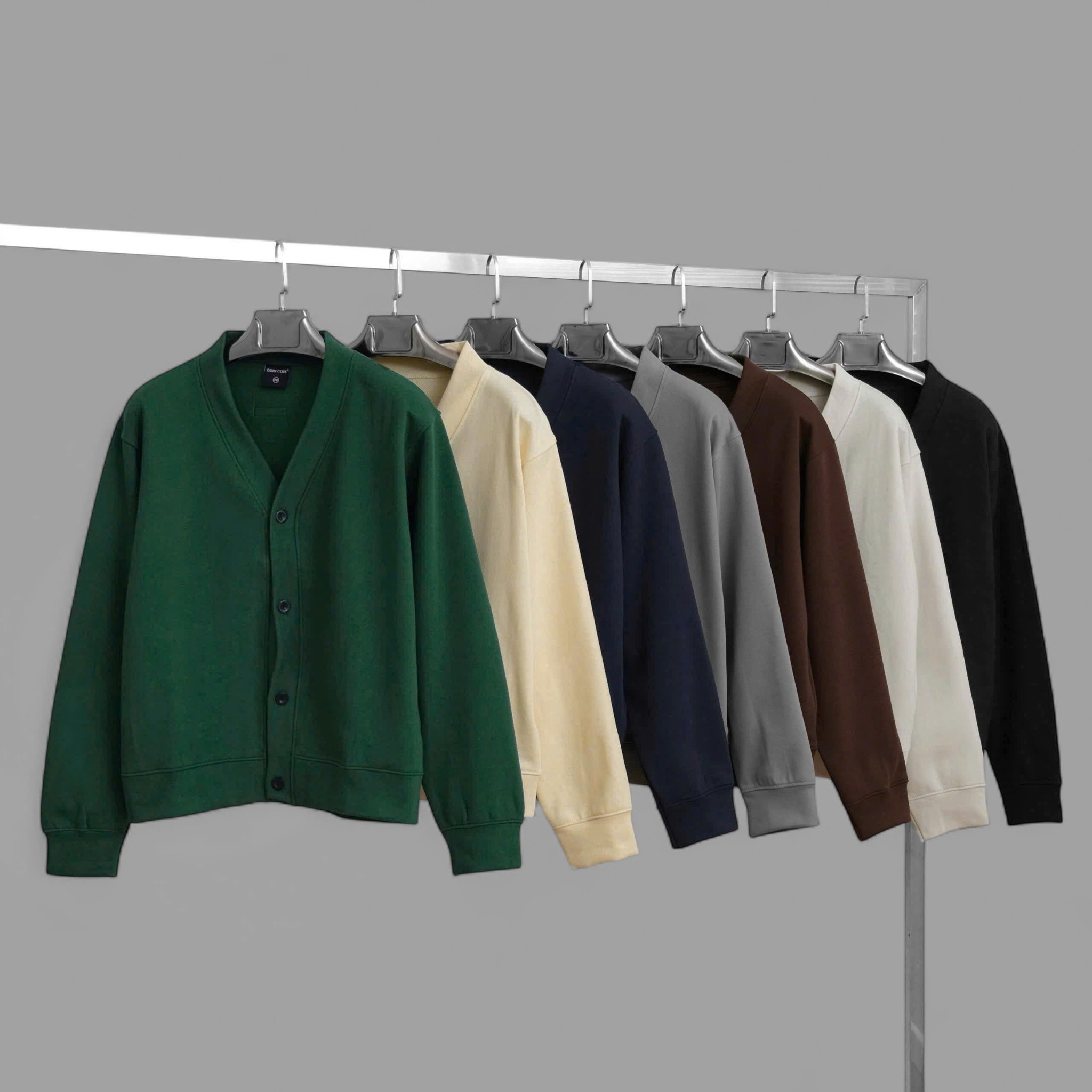 Áo Cardigan Nỉ Henry Odin Club