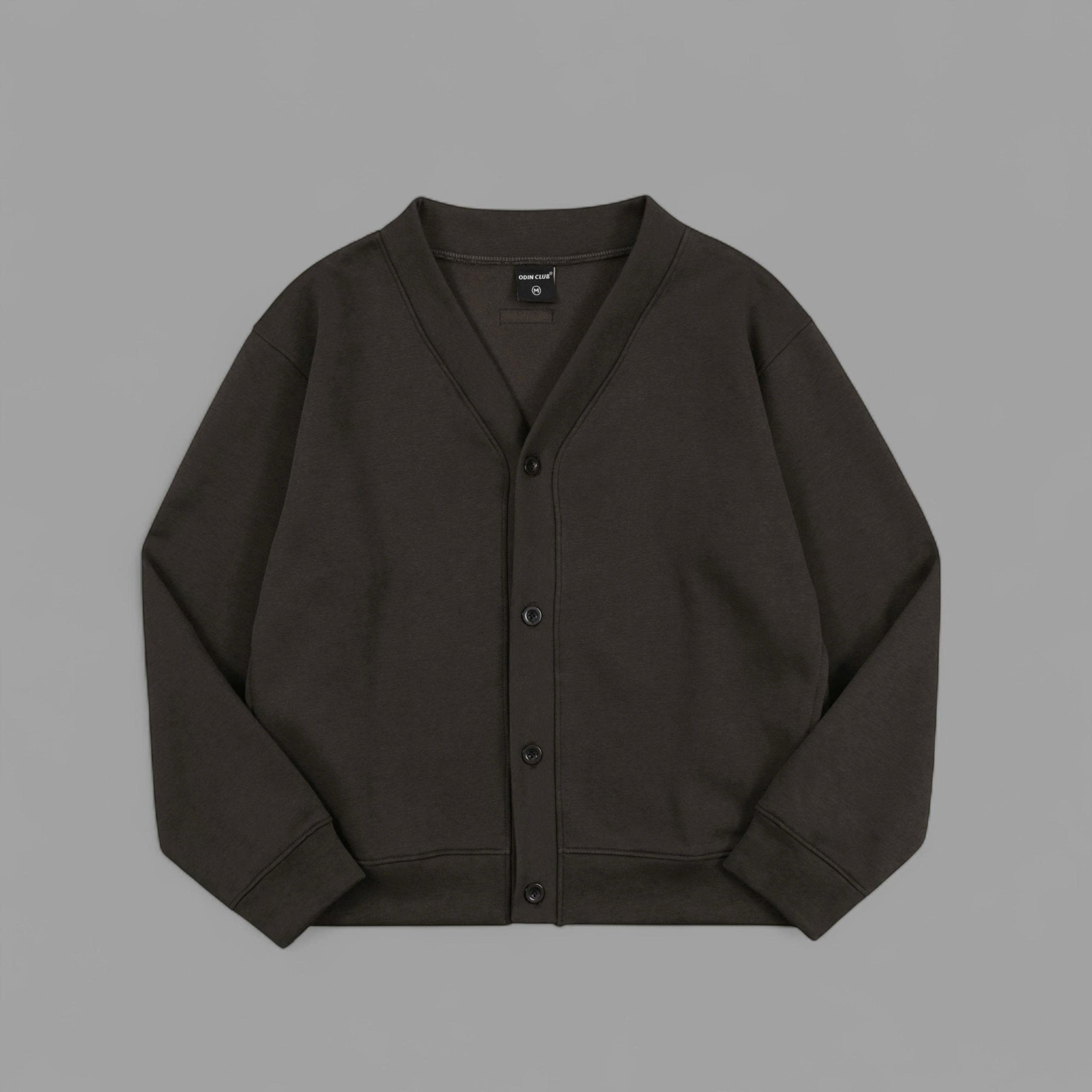 Áo Cardigan Nỉ Henry Odin Club - Nâu Đất - L