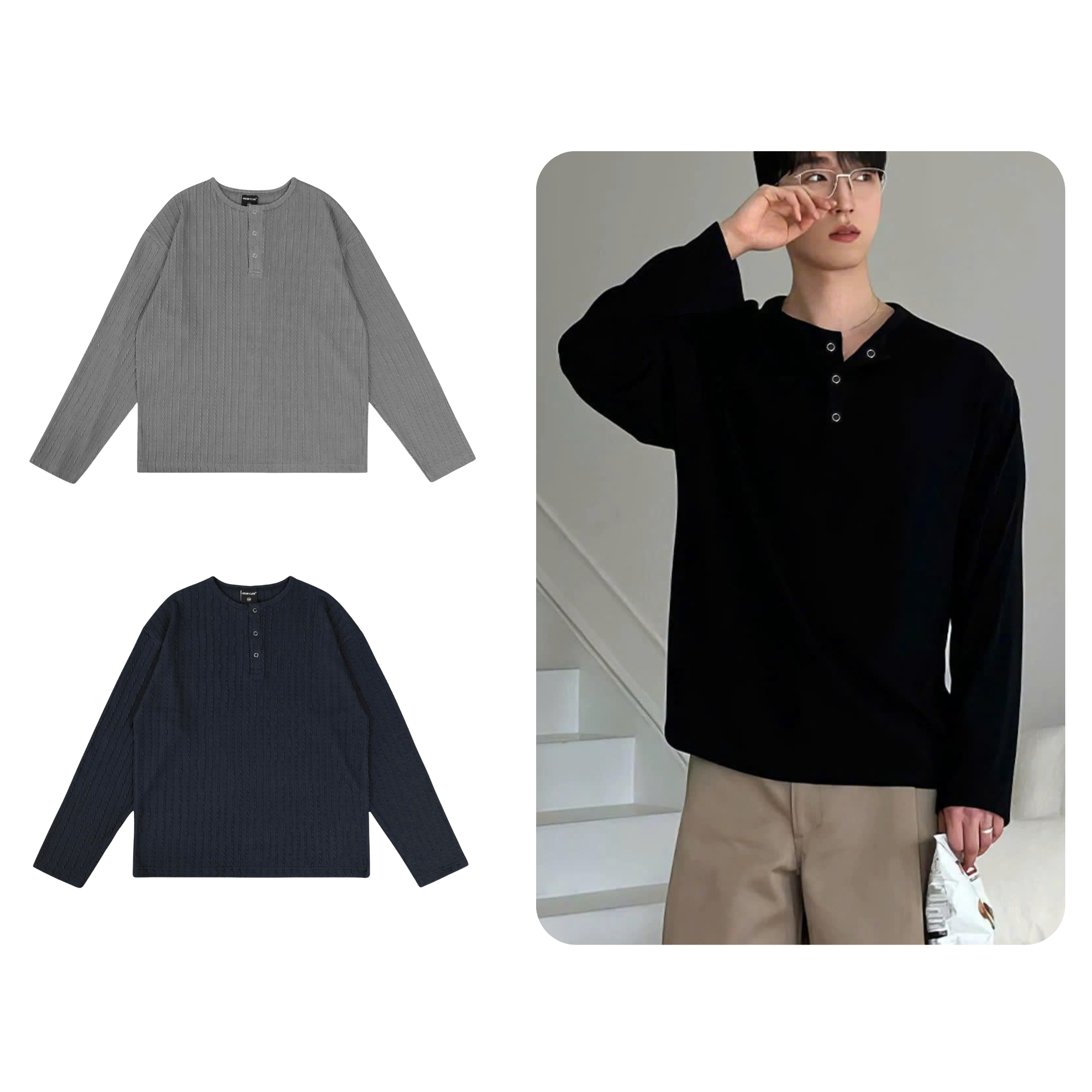 Áo dài tay Henley Odin Club