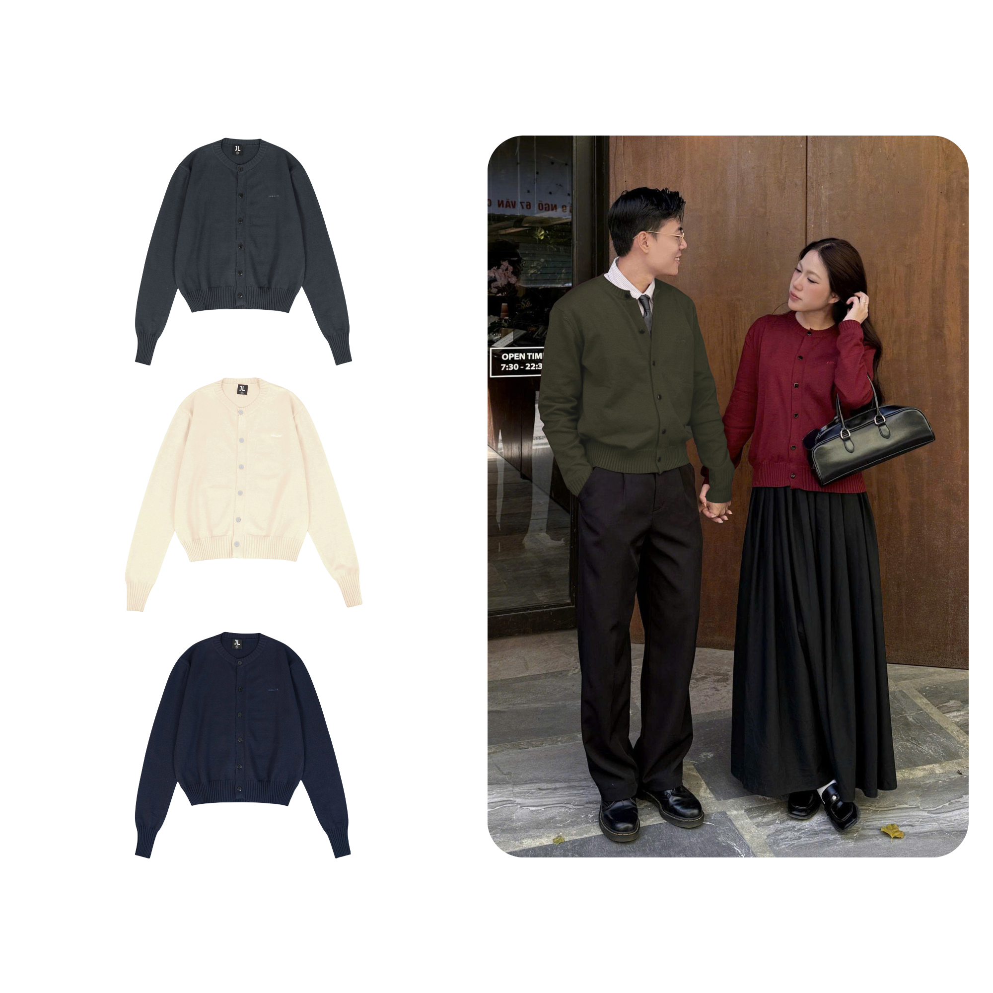 Áo khoác cardigan len Leon Jack Lane