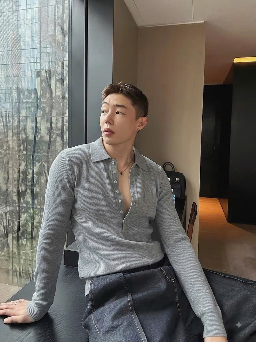 Áo polo len dài tay Muscle Jack Lane