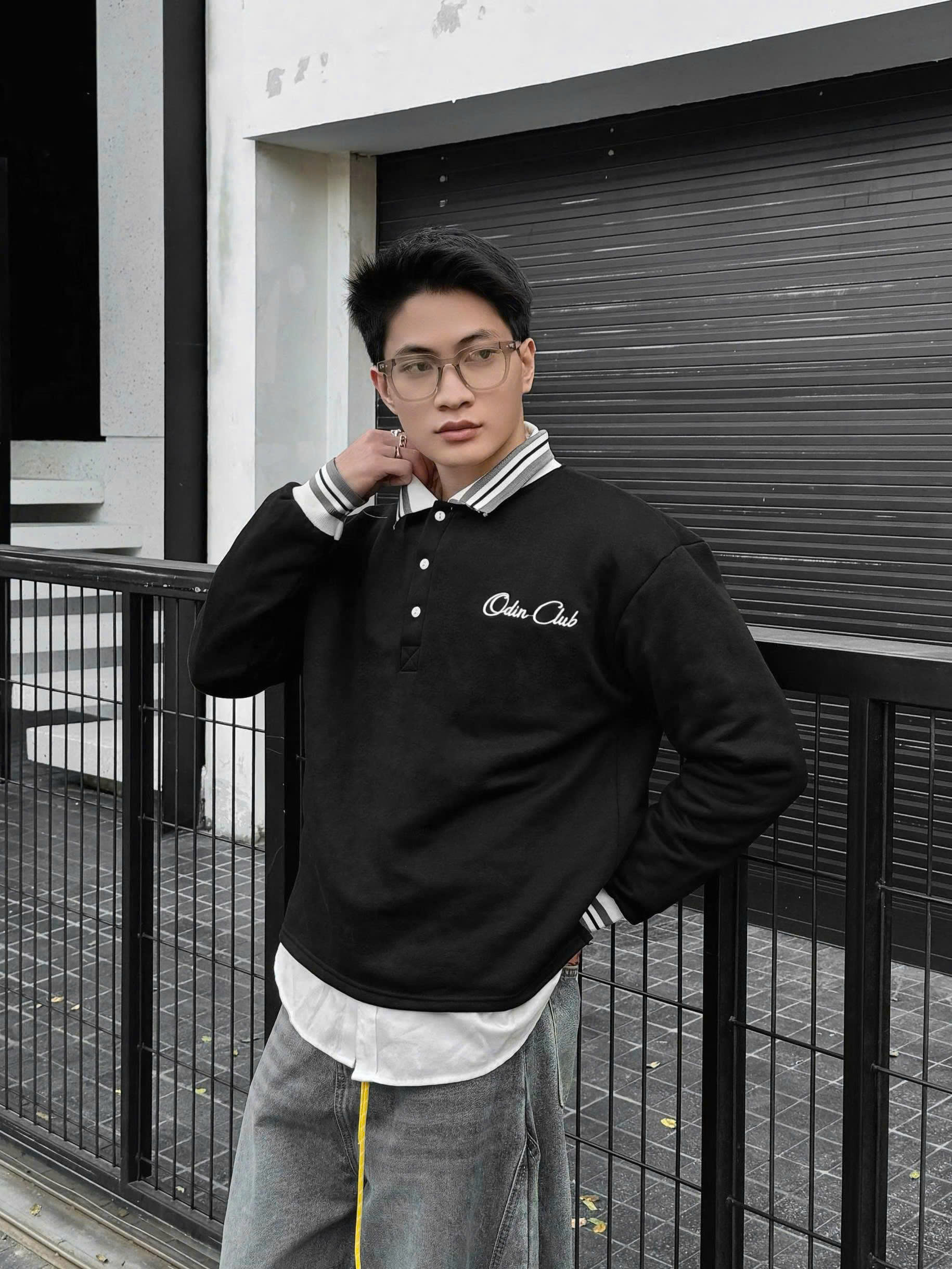 Áo polo sweater nỉ bông Cajun Odin Club