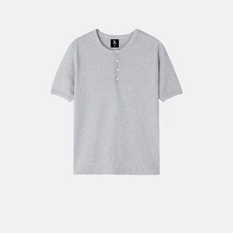 Áo thun gân Henley Chill Jack Lane - XÁM TIÊU - L