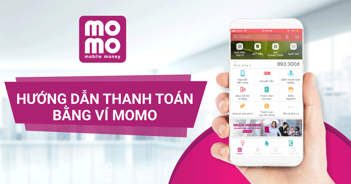 CẬP NHẬT THÊM CHÍNH SÁCH THANH TOÁN: THANH TOÁN QUA MOMO