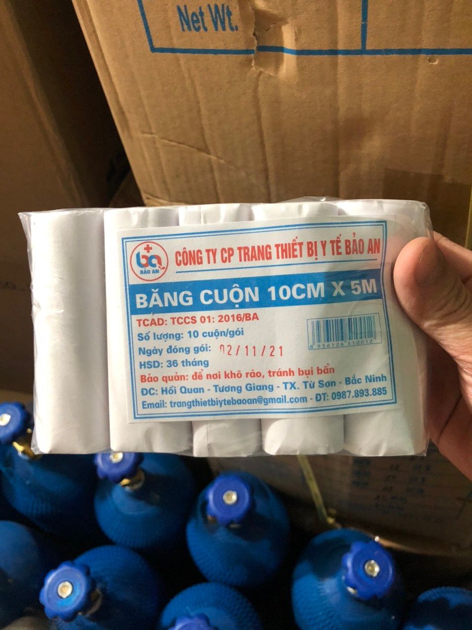 Băng cuộn Bảo An 10cmx5m (1Túi=10 cuộn)