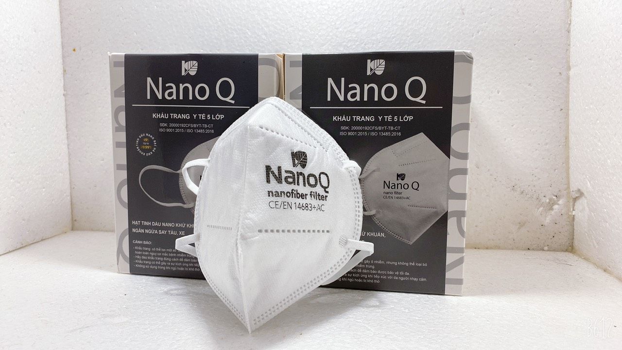 Khẩu trang N95 NanoQ, không van, hương tinh dầu (1Hộp=20 cái)