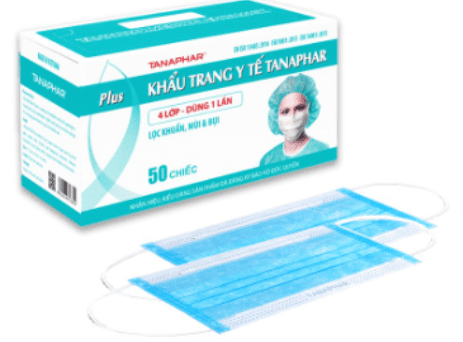 Khẩu trang y tế 4 lớp Tanaphar (1Hộp=50 chiếc)