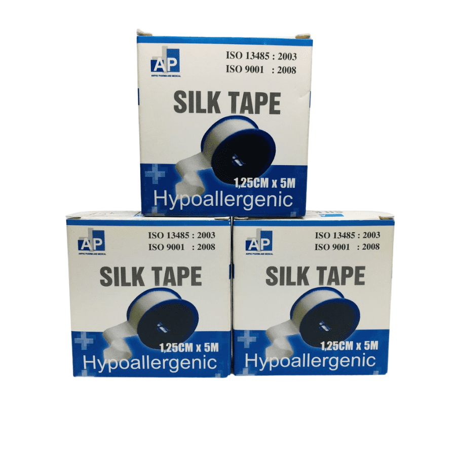 Băng dính lụa (silk tape) 1,25cmx5 m An Phú (1Hộp=12 cuộn)