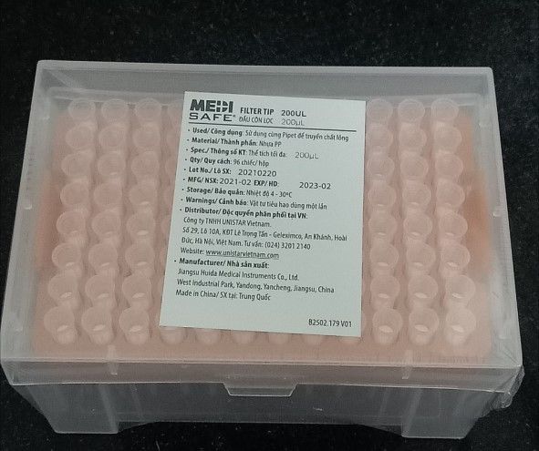 Đầu côn lọc 200ul, Henso Medical (1hộp=96 chiếc)