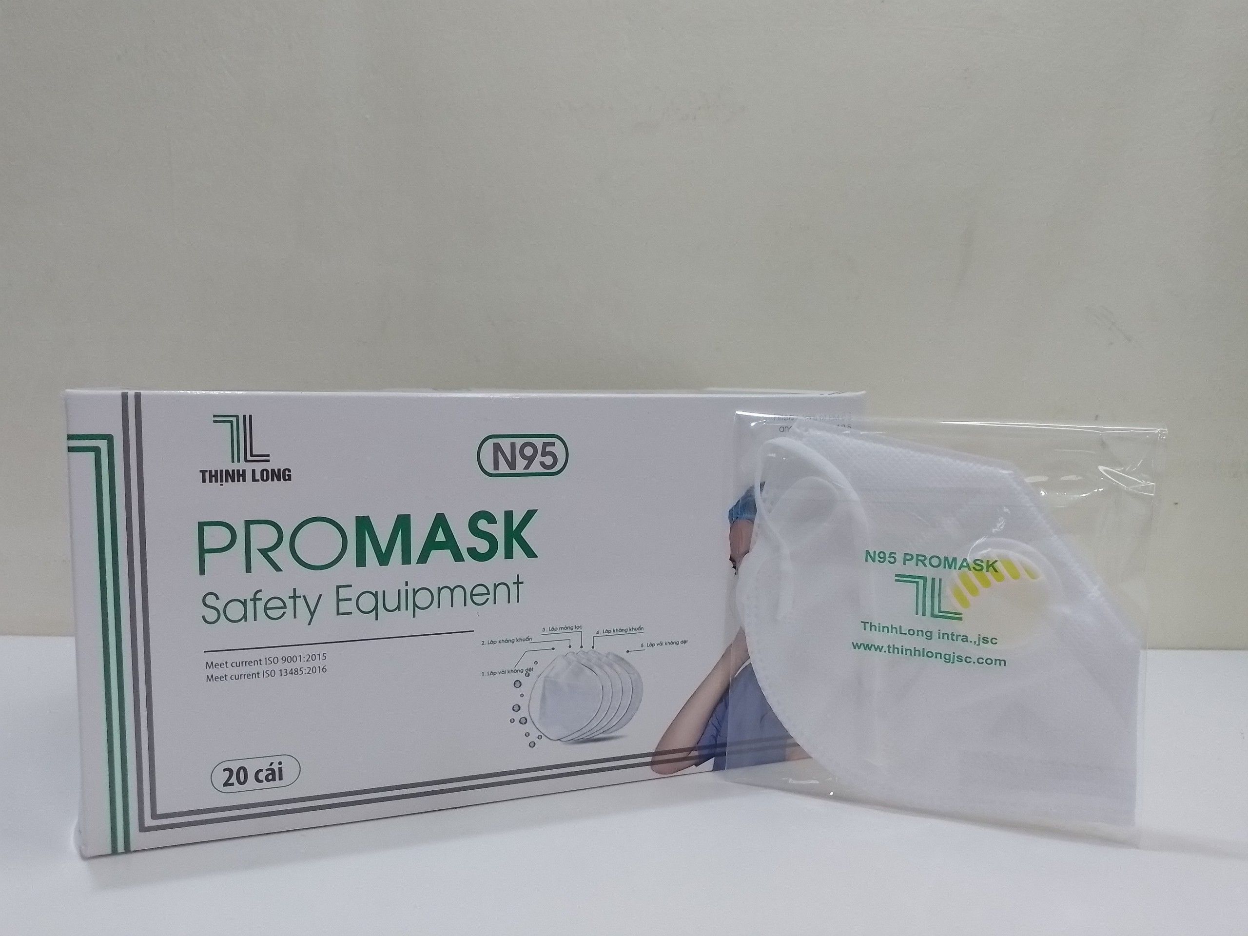 Khẩu trang N95 Promask, có van (1Hộp=20 cái)