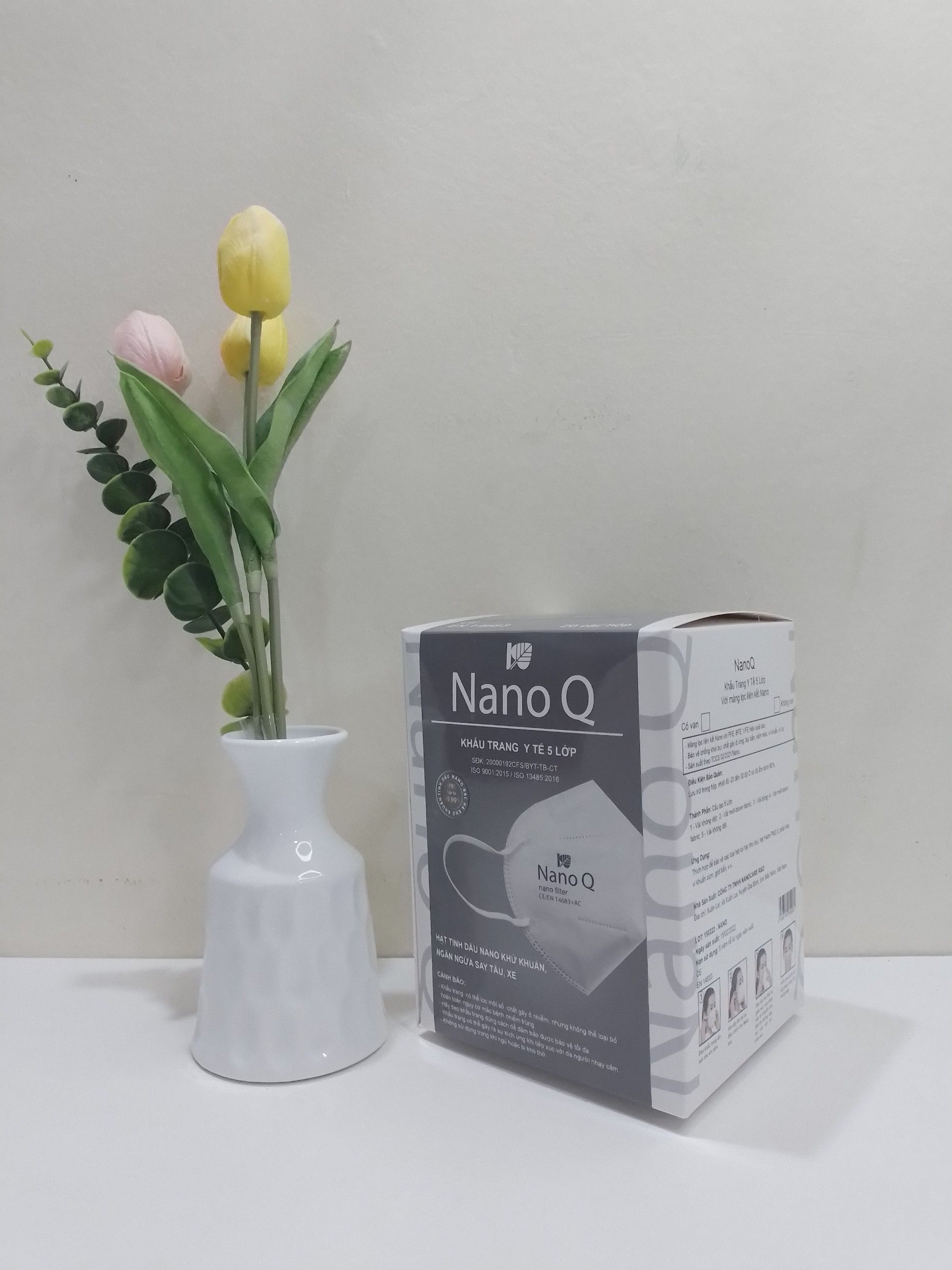 Khẩu trang N95 NanoQ, có van, hương tinh dầu (1Hộp=20 cái)