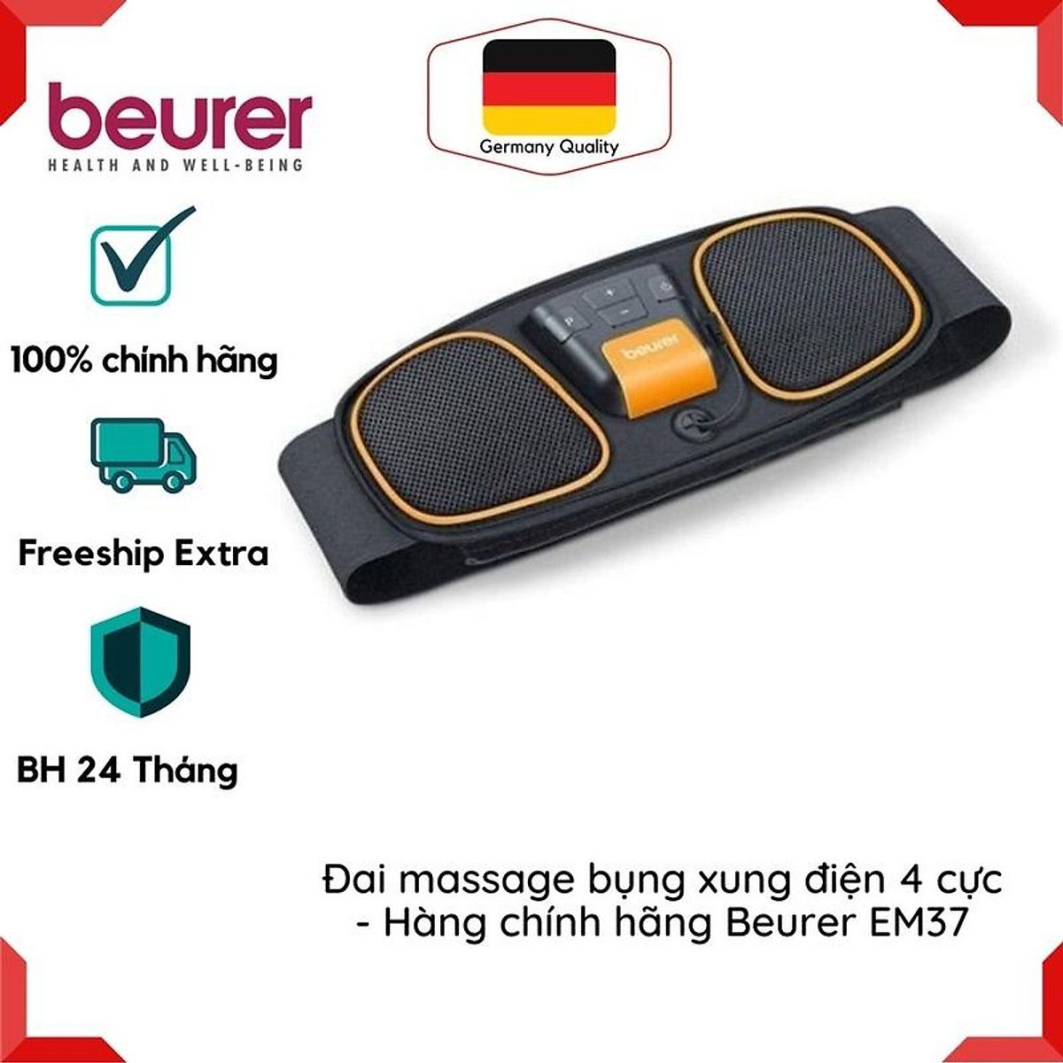 Đai massage bụng xung điện 4 cực Beurer EM37