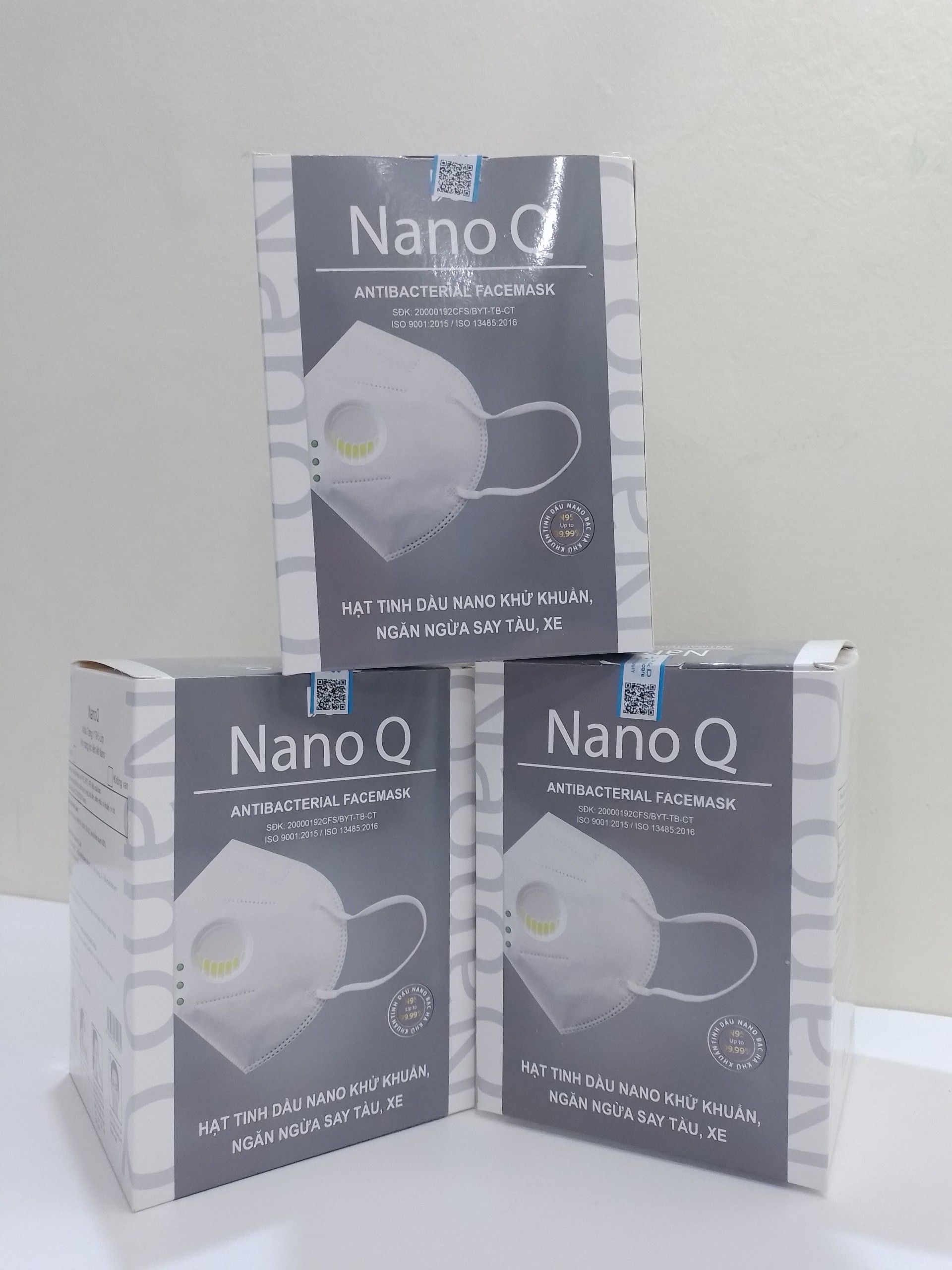 Khẩu trang N95 NanoQ, có van, hương tinh dầu (1Hộp=20 cái)