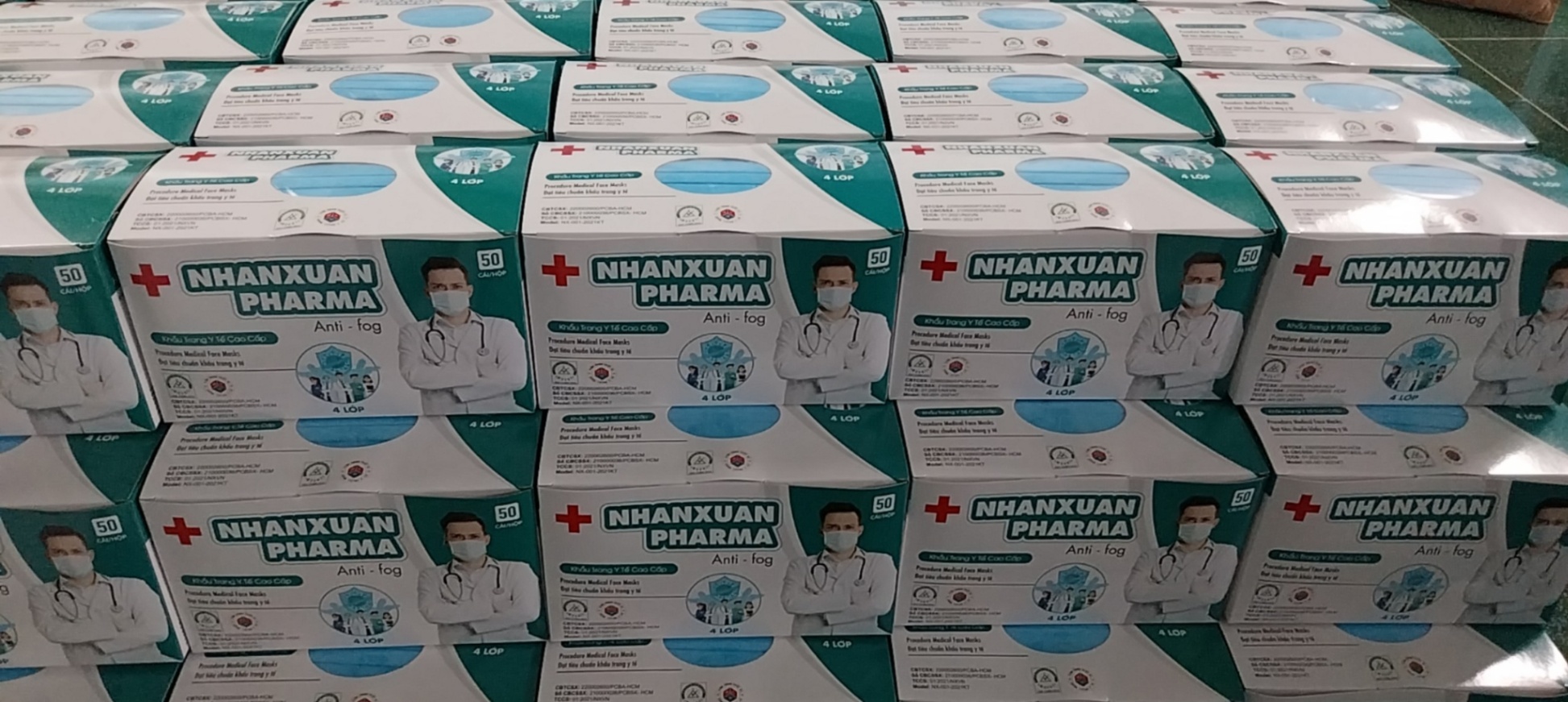 Khẩu trang y tế 4 lớp Nhân Xuân