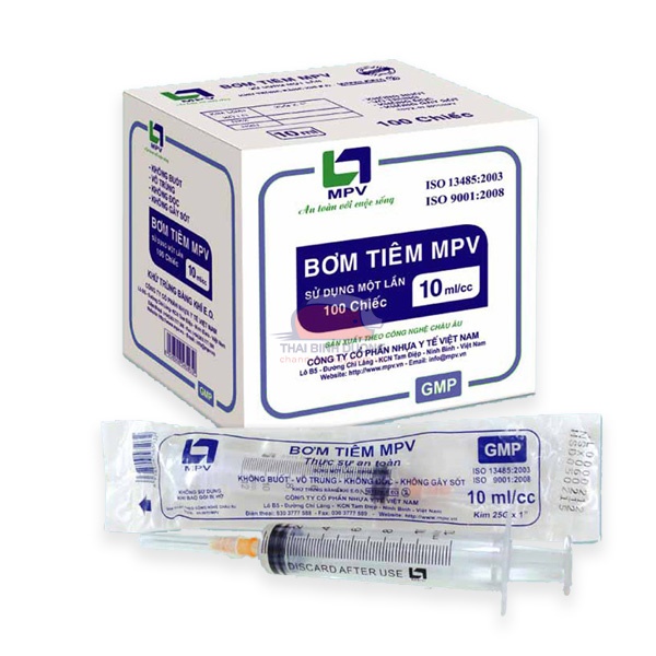 Bơm tiêm ECO sử dụng một lần 10ml (Hộp=100 cái, Thùng=1200 cái)