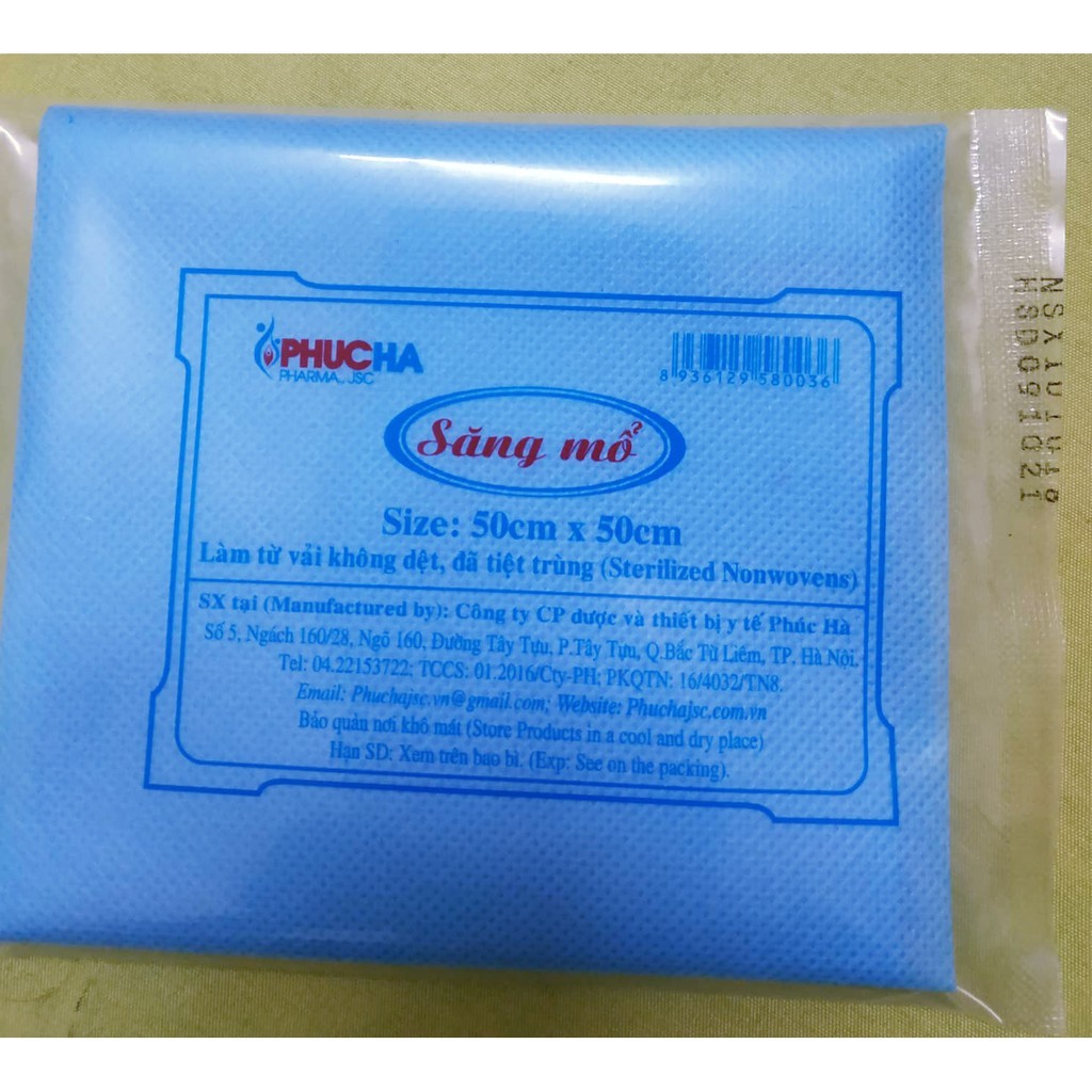 Săng mổ 50x50 Phúc Hà (Bịch=20 cái)