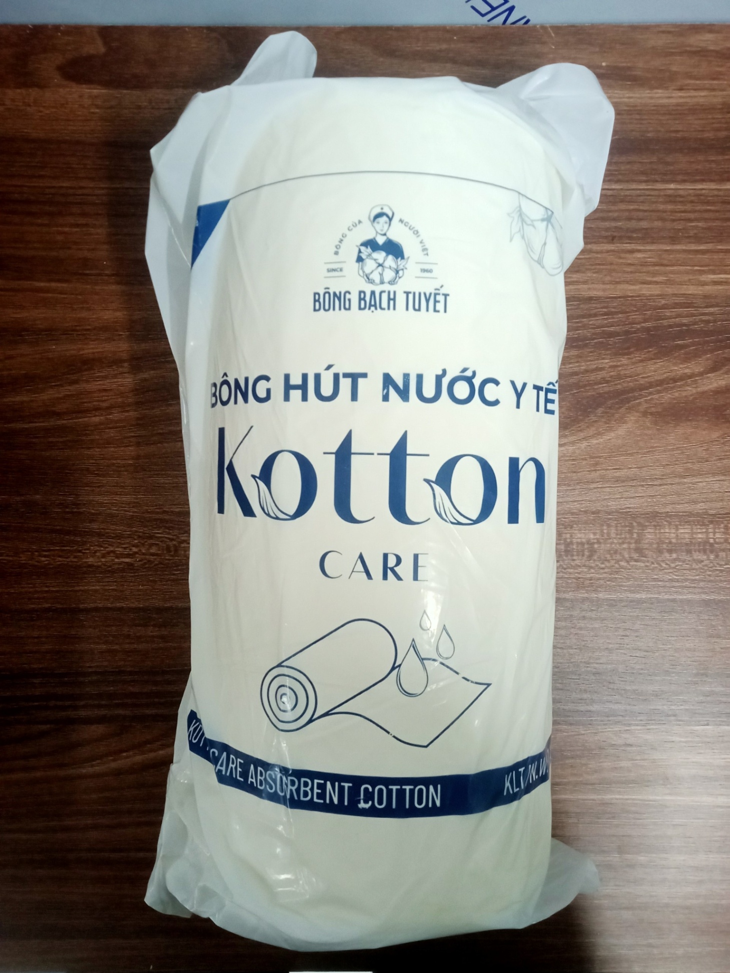 Bông hút nước y tế Kotton Care, Bạch Tuyết (Thùng=12kg)