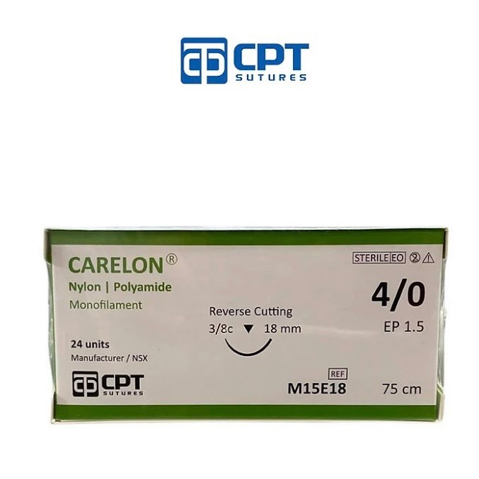 Chỉ phẫu thuật không tiêu tổng hợp Carelon® Nylon (Hộp=24 sợi)