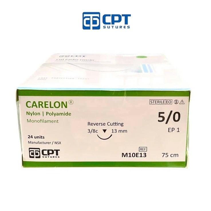 Chỉ phẫu thuật không tiêu tổng hợp Carelon® Nylon (Hộp=24 sợi)