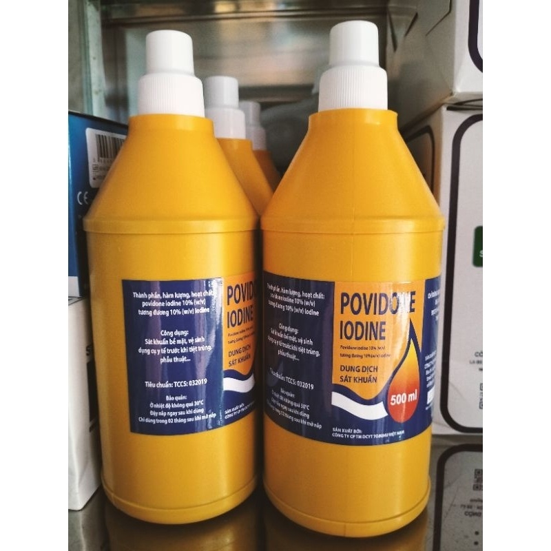 Dung dịch sát khuẩn povidon 10%, An Phú, Việt Nam (Chai=500ml, Thùng=28 chai)