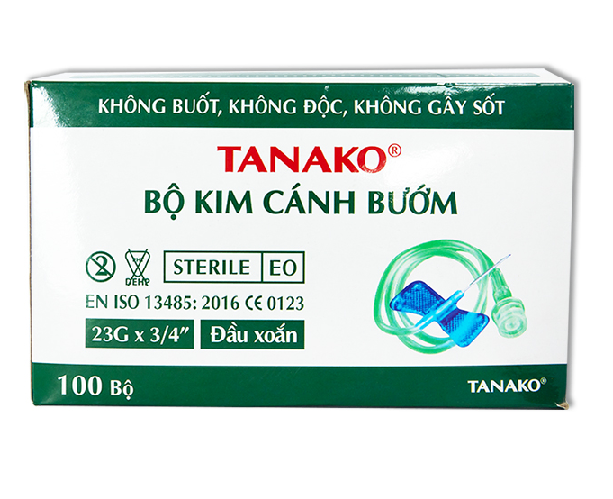 Bộ kim cánh bướm 23G Tanako (Hộp=100 cái)