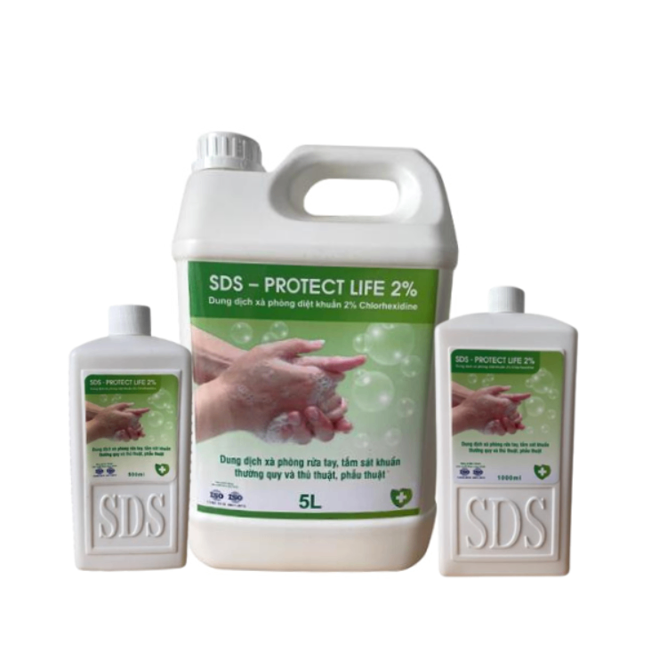 Nước rửa tay thường quy - SDS Protect life 2% (Can 5 lít)