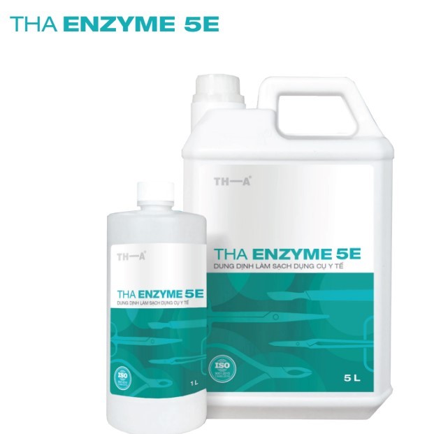 Dung dịch tẩy rửa, làm sạch dụng cụ y tế THA Enzyme 5E, Tân Hương (Can=5 lít, Thùng=20 lít)