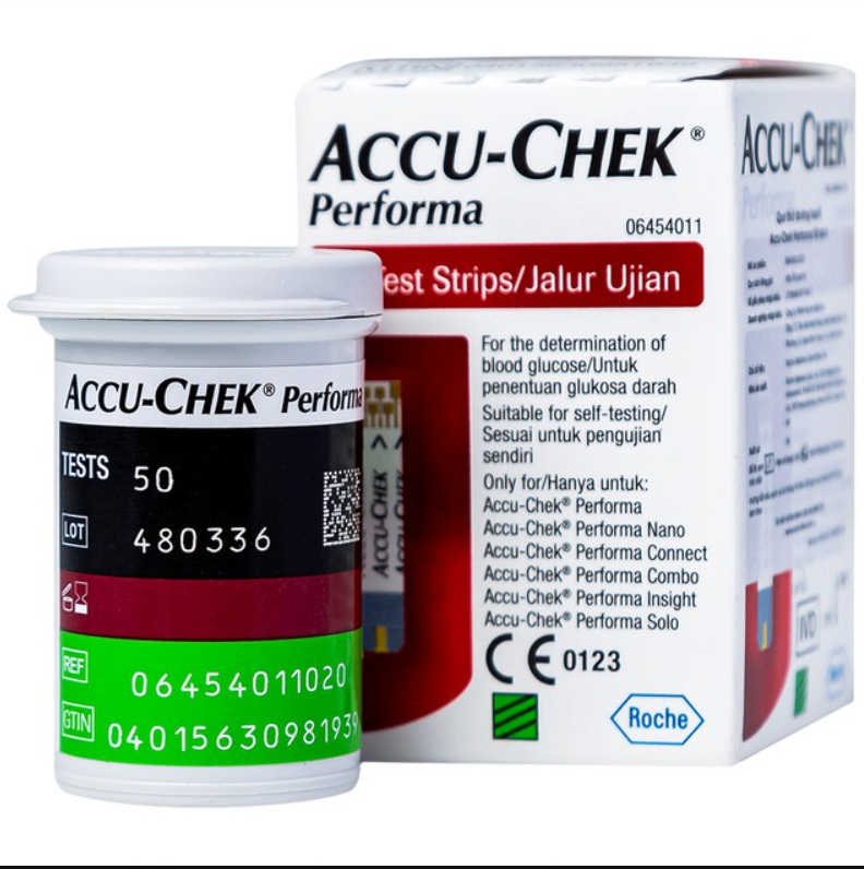 Que thử đường huyết Accu-Chek Performa, Roche , Hoa Kỳ (Hộp = 50 Test)