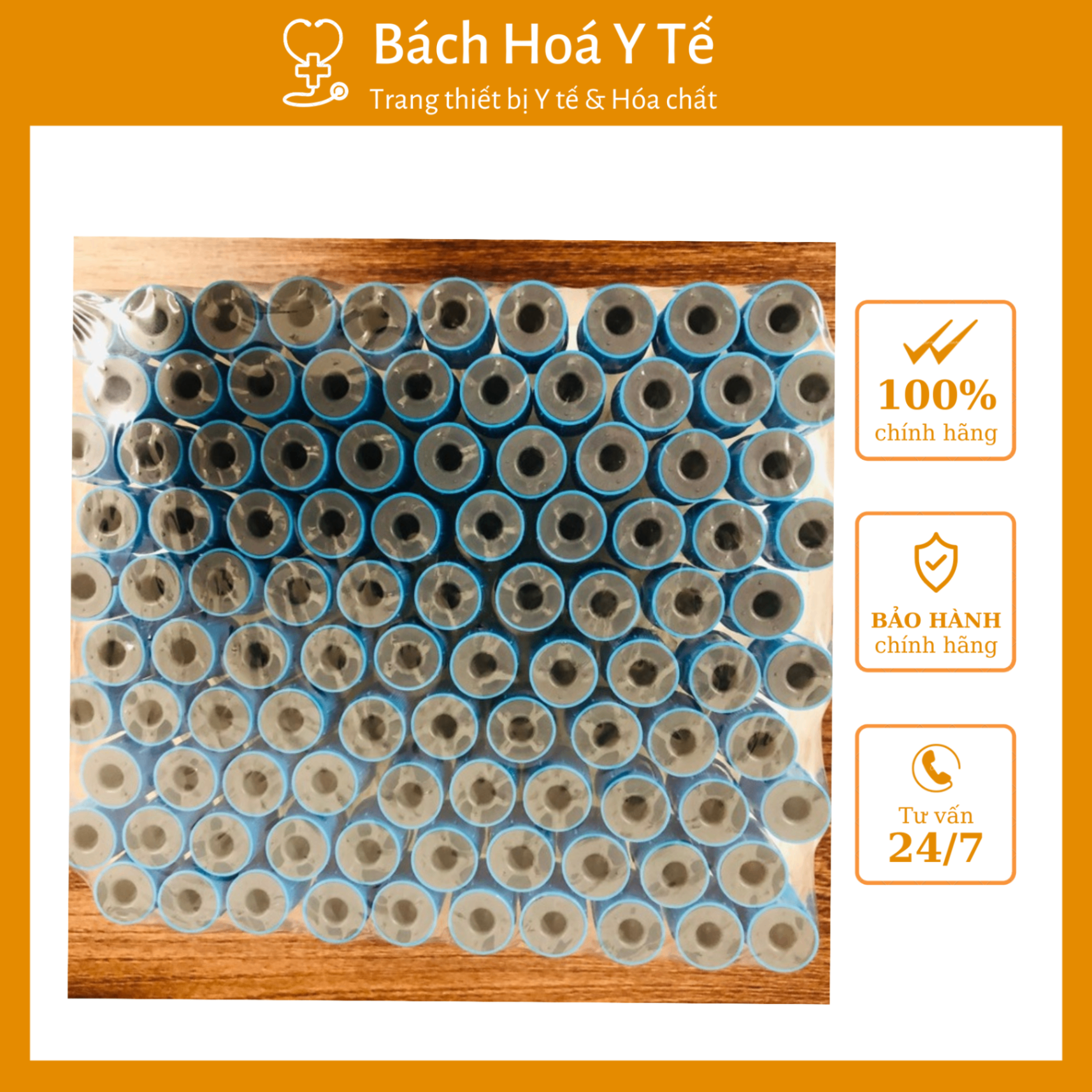 Ống nghiệm EDTA (K2) nắp cao su An Phú (1Hộp=100 ống, Thùng 2400 ống)