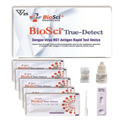 Test nhanh sốt xuất huyết , Biosci Healthcare, Ấn Độ (Hộp = 25 test)