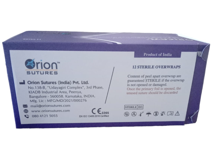 Chỉ Polyglycolic acid số 2/0, ORION SUTURES (INDIA) PRIVATE LIMITED,Ấn độ (Hộp = 12 sợi)