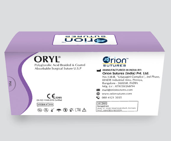 Chỉ Polyglycolic acid số 2/0, ORION SUTURES (INDIA) PRIVATE LIMITED,Ấn độ (Hộp = 12 sợi)