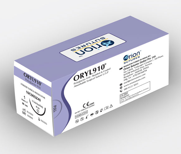 Chỉ Polyglactin 910 số 3/0 ORION SUTURES (INDIA) PRIVATE LIMITED, Ấn độ (Hộp = 12 sợi)