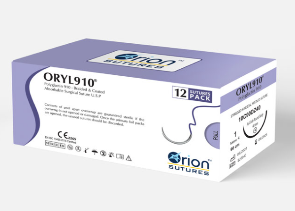 Chỉ Polyglactin 910 số 3/0 ORION SUTURES (INDIA) PRIVATE LIMITED, Ấn độ (Hộp = 12 sợi)