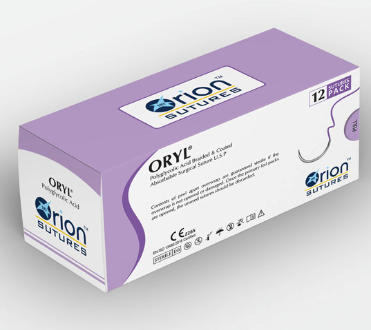 Chỉ Polyglycolic acid số 2/0, ORION SUTURES (INDIA) PRIVATE LIMITED,Ấn độ (Hộp = 12 sợi)