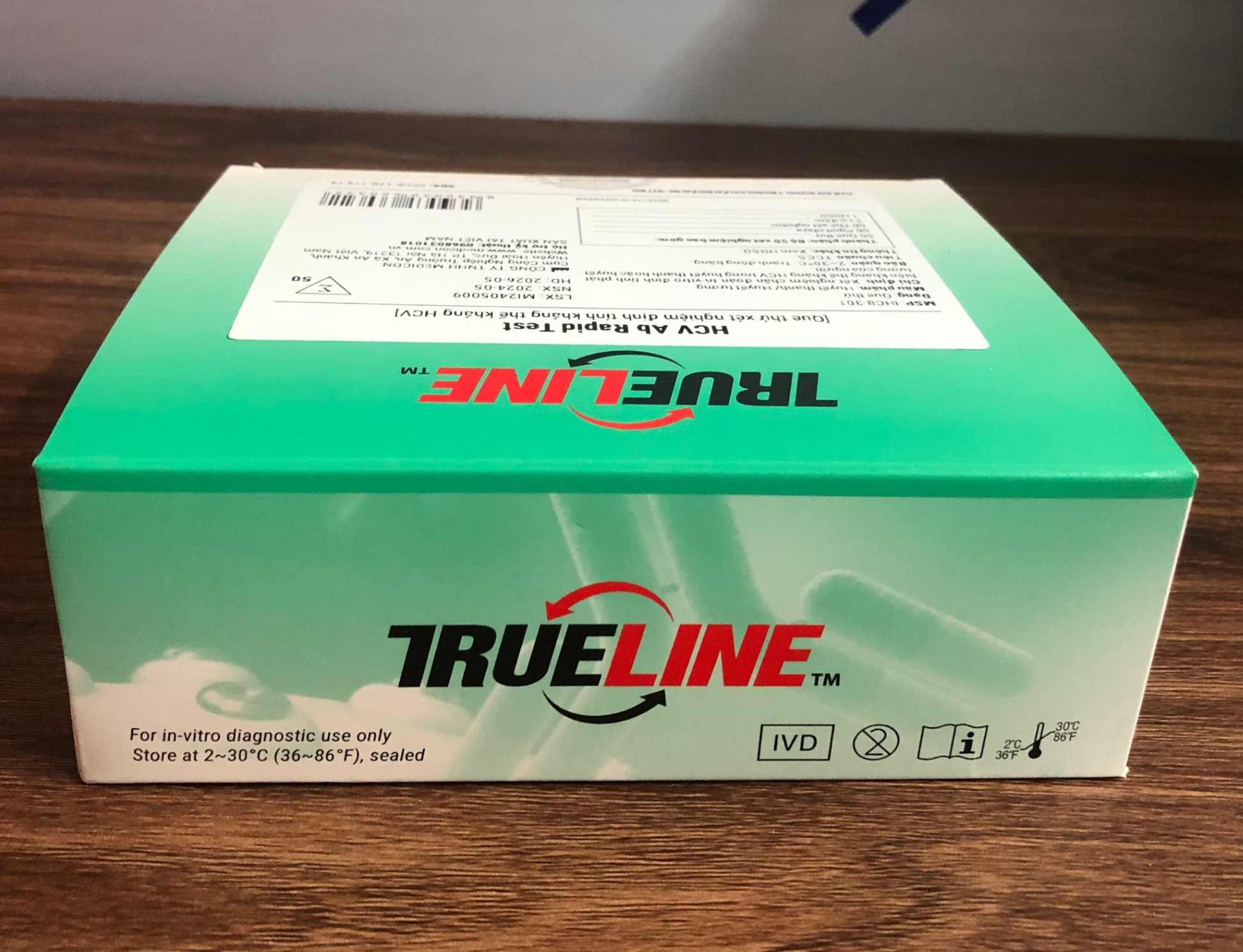 Test HCV Ab Rapid, Medicon, Việt Nam (dạng que) (Hộp = 50 Test)