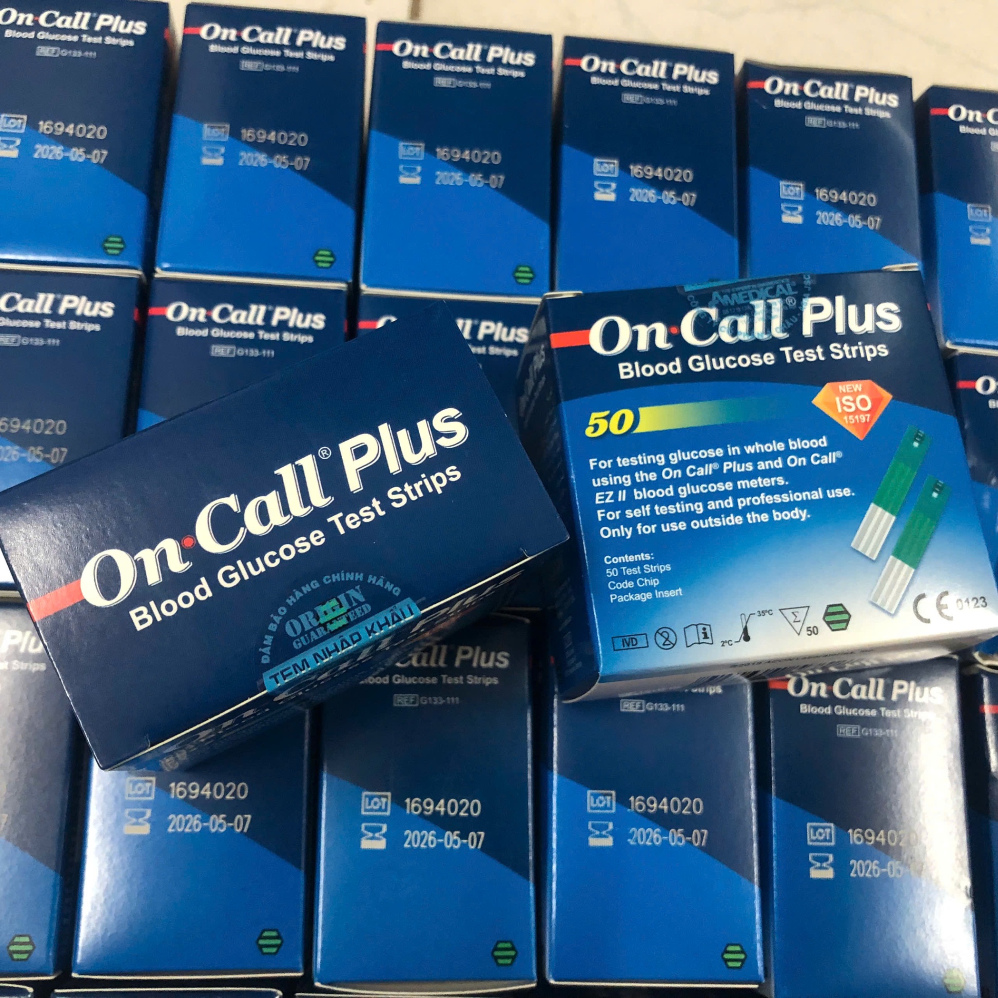 Que thử đường huyết On Call Plus (1Hộp=50 que)