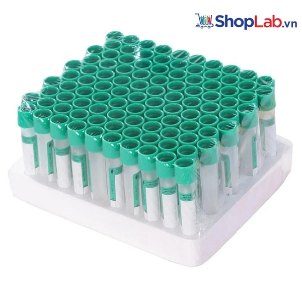 Ống nghiệm Lithium Heparin nắp thường 2ml MPV (Khay=100 ống, Thùng=2400 ống)