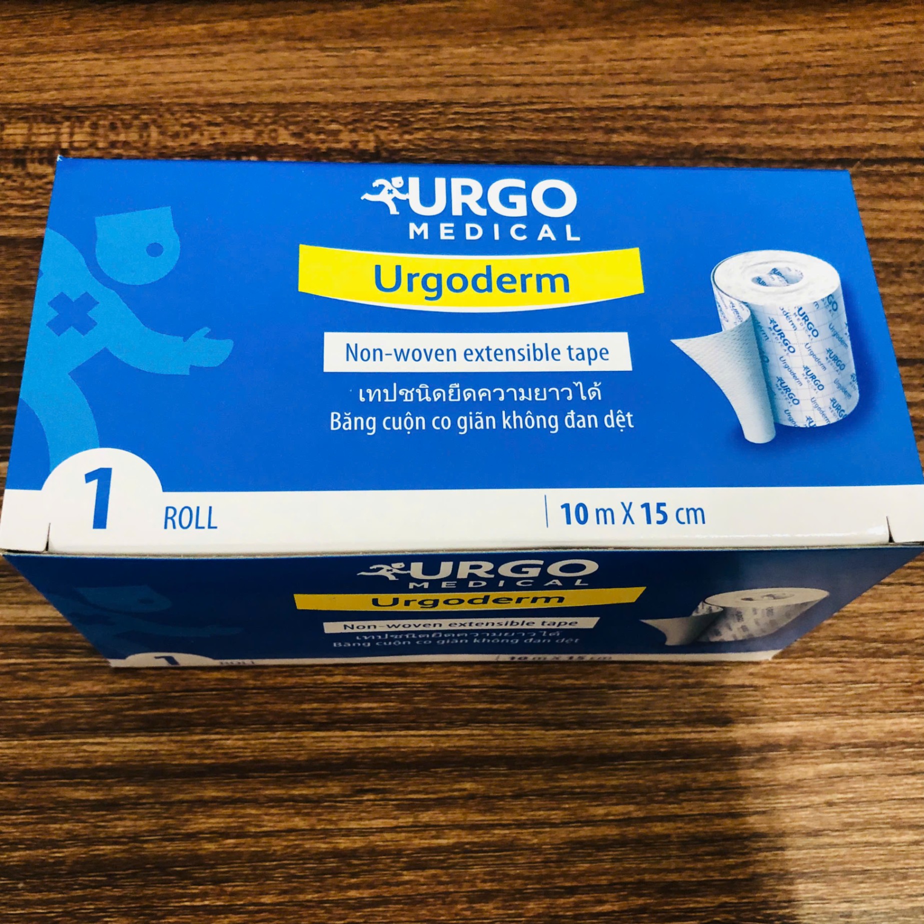 Băng dán cuộn co giãn Urgoderm 15cm x 10m (Hộp=1 cuộn)
