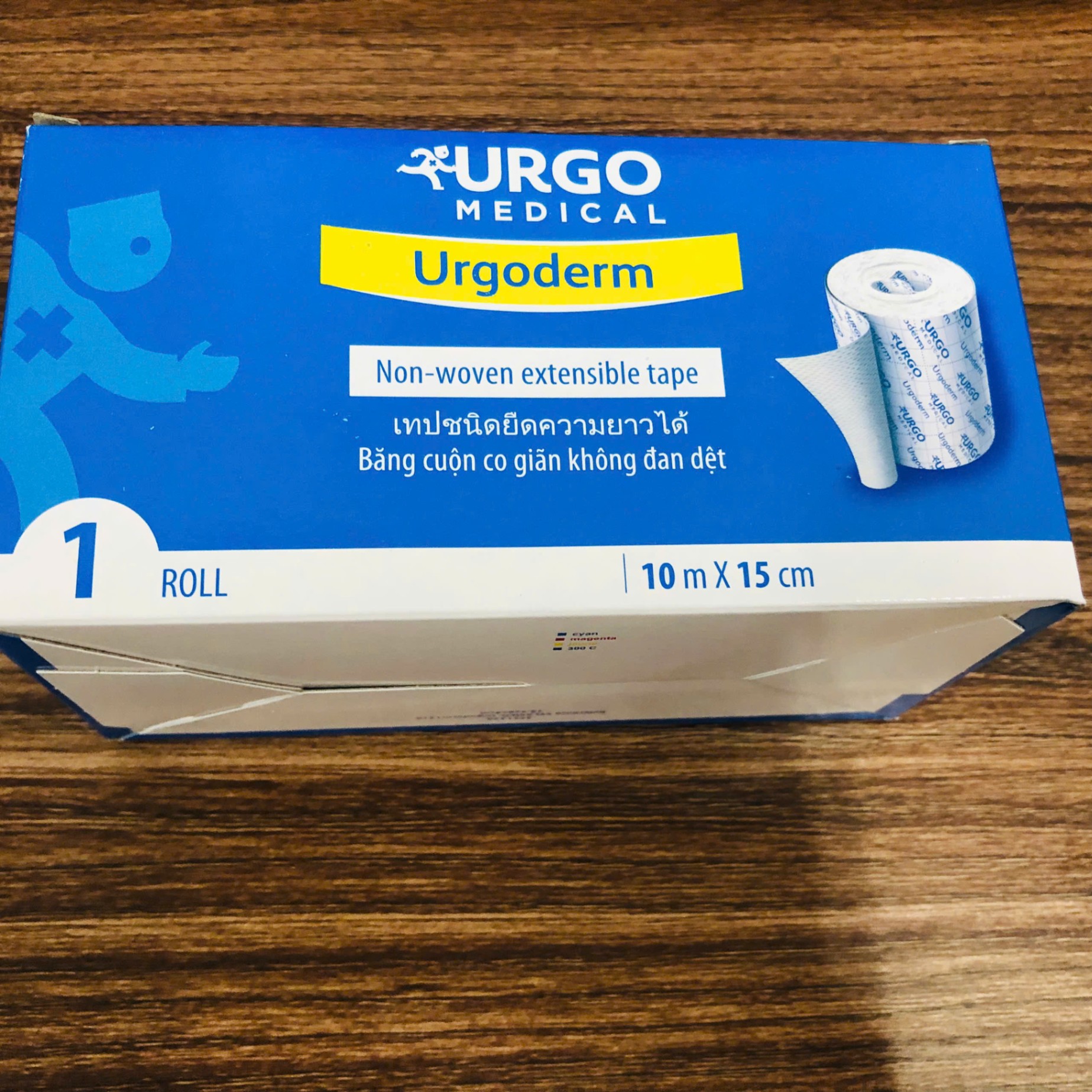 Băng dán cuộn co giãn Urgoderm 15cm x 10m (Hộp=1 cuộn)