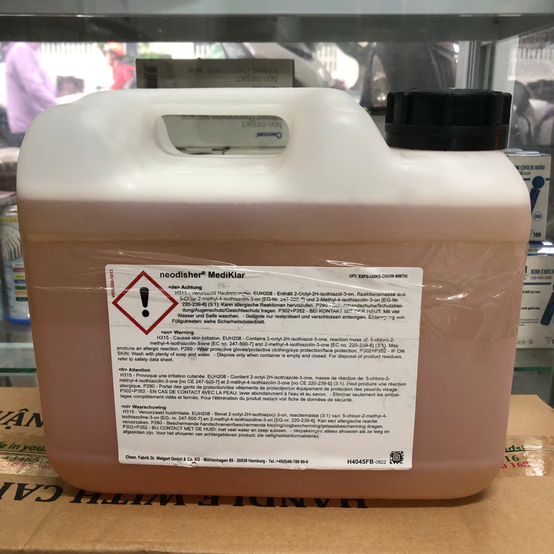 Dung dịch tẩy rửa phụ trợ dụng cụ y tế, Chemische Fabrik Dr. Weigert, Đức (Can=5 Lít, Thùng=20 Lít)