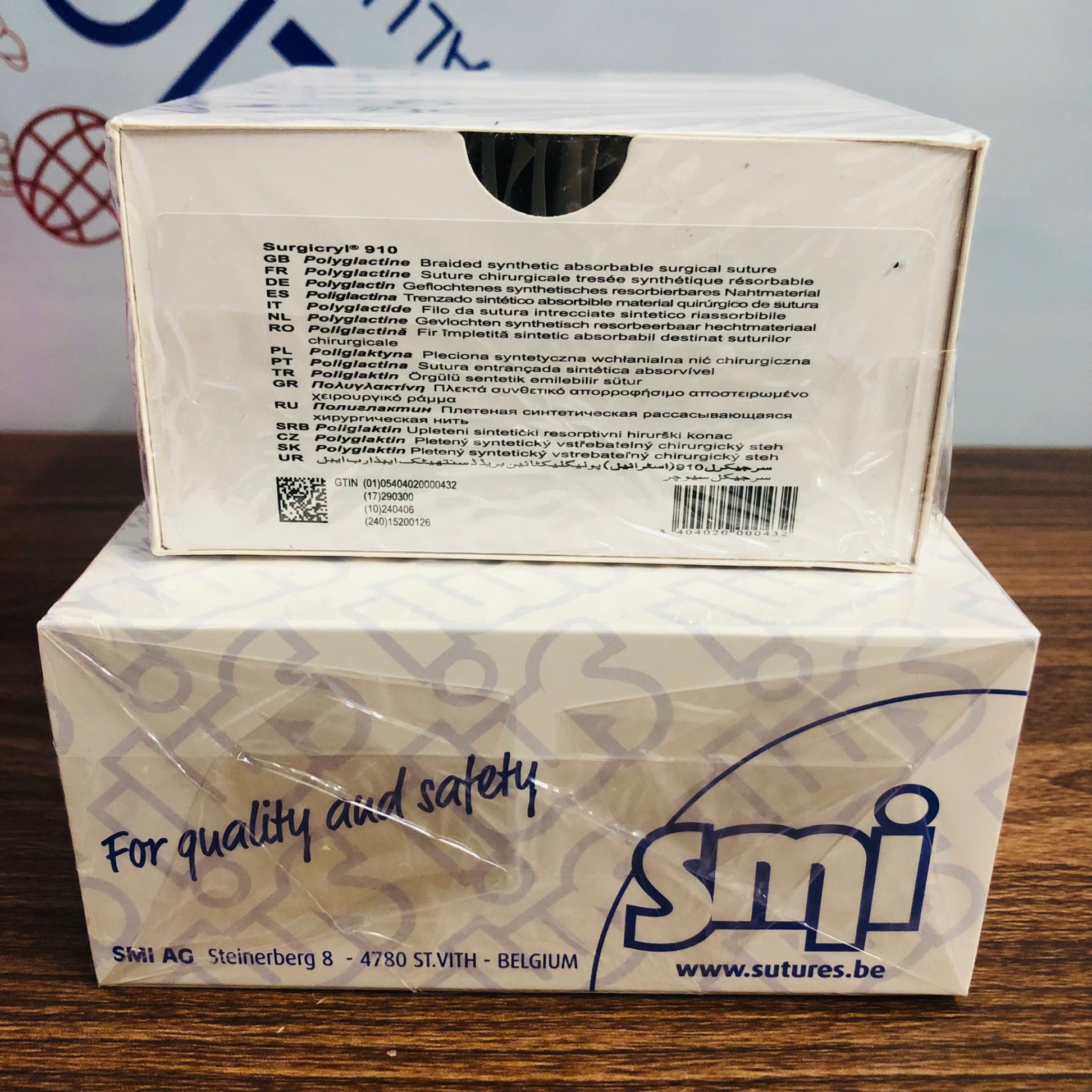 Chỉ surgicryl 910 số 3/0 SMI AG (Hộp=12 sợi)