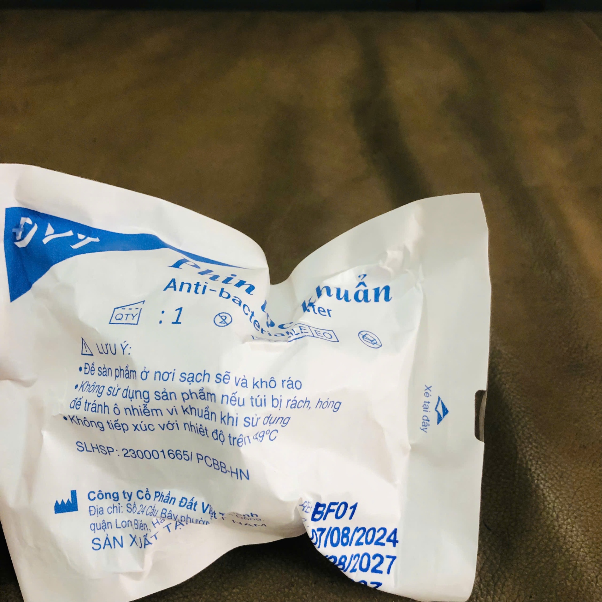 Phin lọc vi khuẩn 1 chức năng Đất Việt Thành, Việt Nam (Túi=1 cái, Thùng=100 cái)