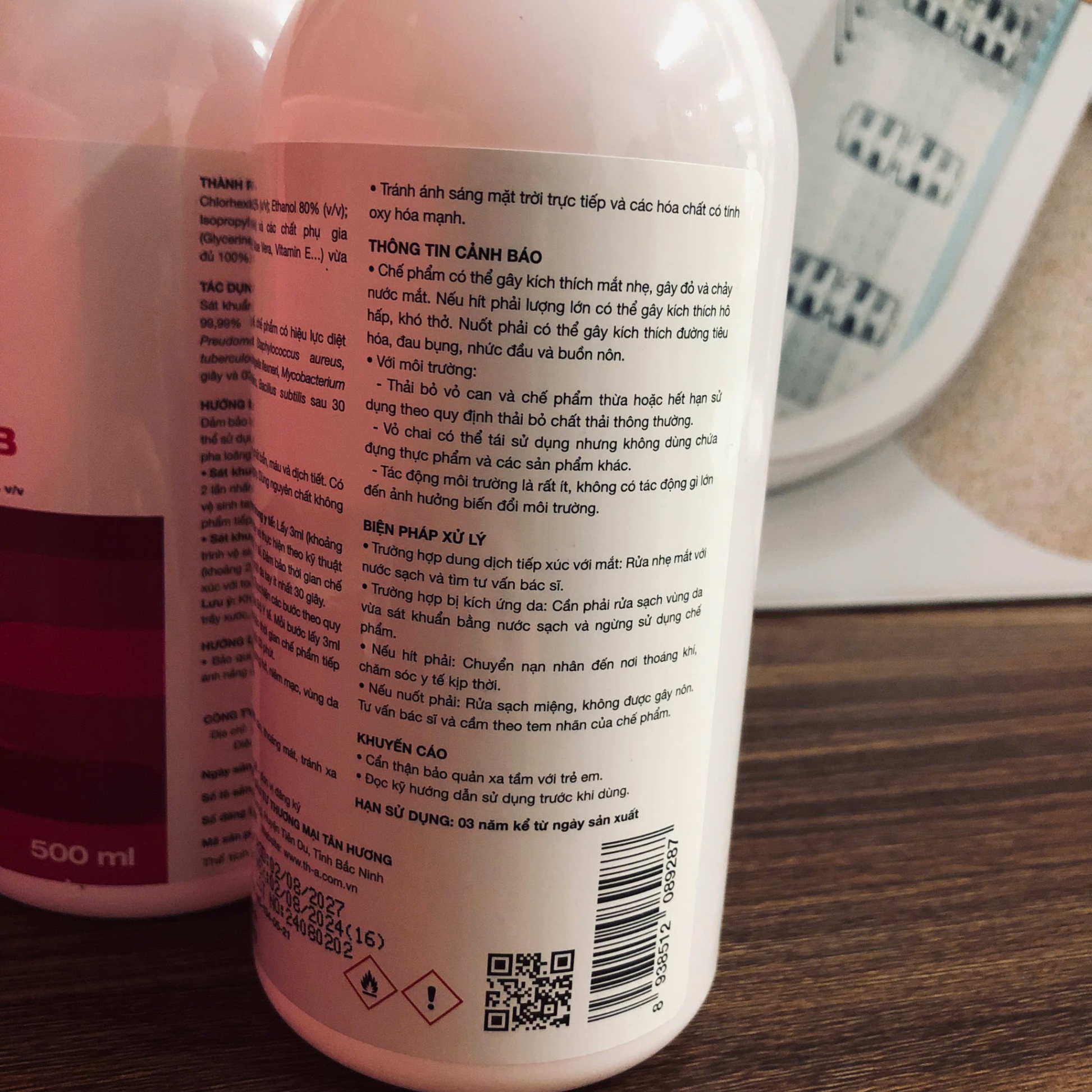 Dung dịch sát khuẩn tay dùng trong y tế TH HANDRUB (Chai=500ml)
